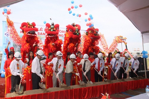 múa lân lễ khởi công động thổ