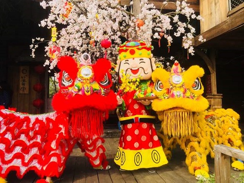 múa lân thần tài ngày tết