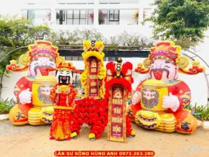 Song Lân Chúc Phúc 34 thuê múa lân khai trương